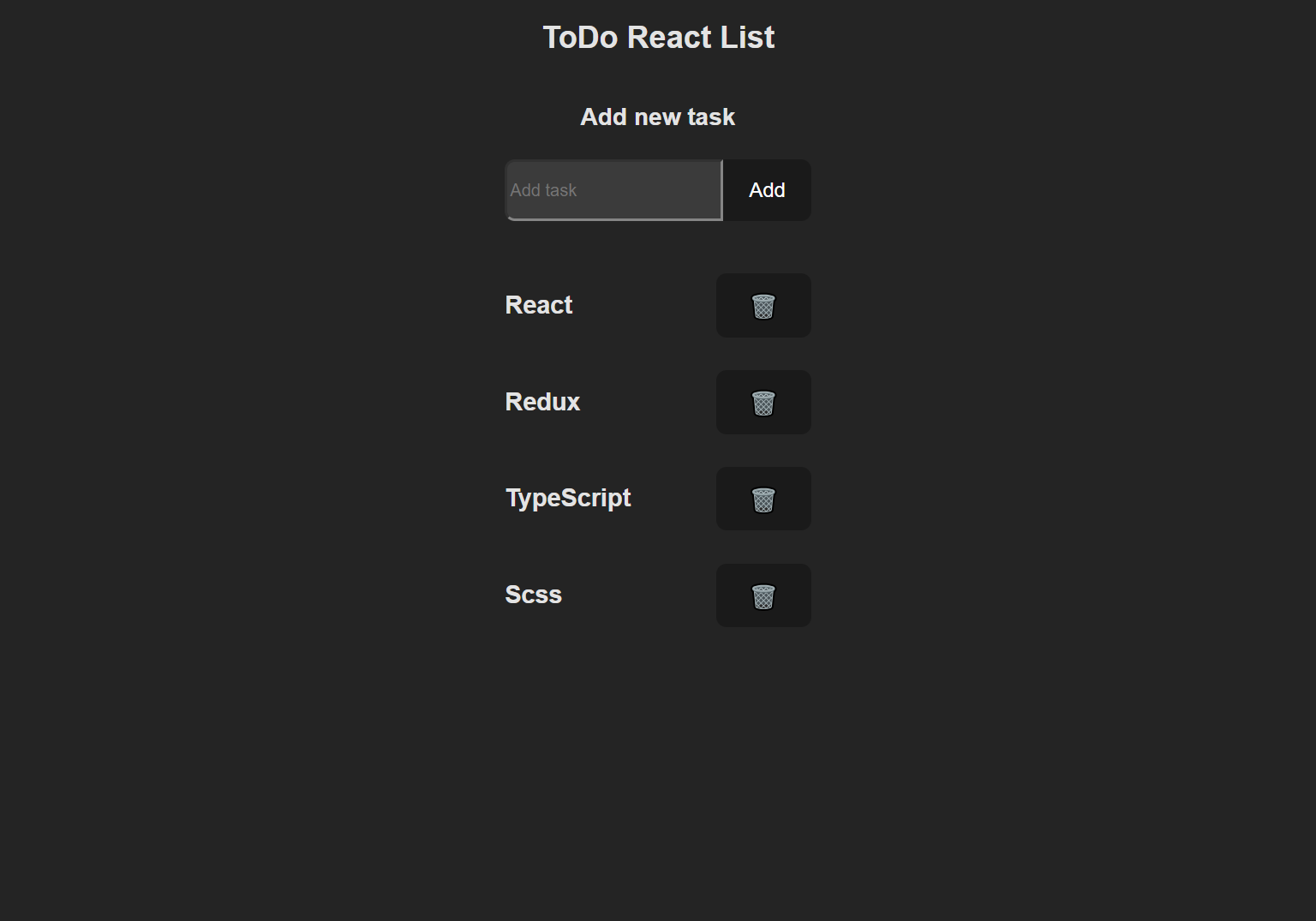 ToDo React List
